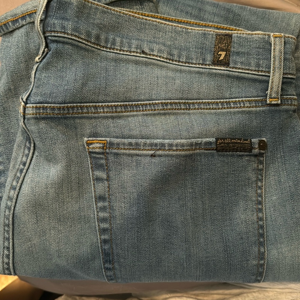7 For All Mankind Blue Slim Men Jeans